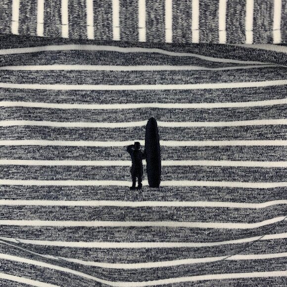 Johnnie-O Mens Shirt Large Blue White Striped Performance Polo UPF 50 Clipper - Picture 9 of 10